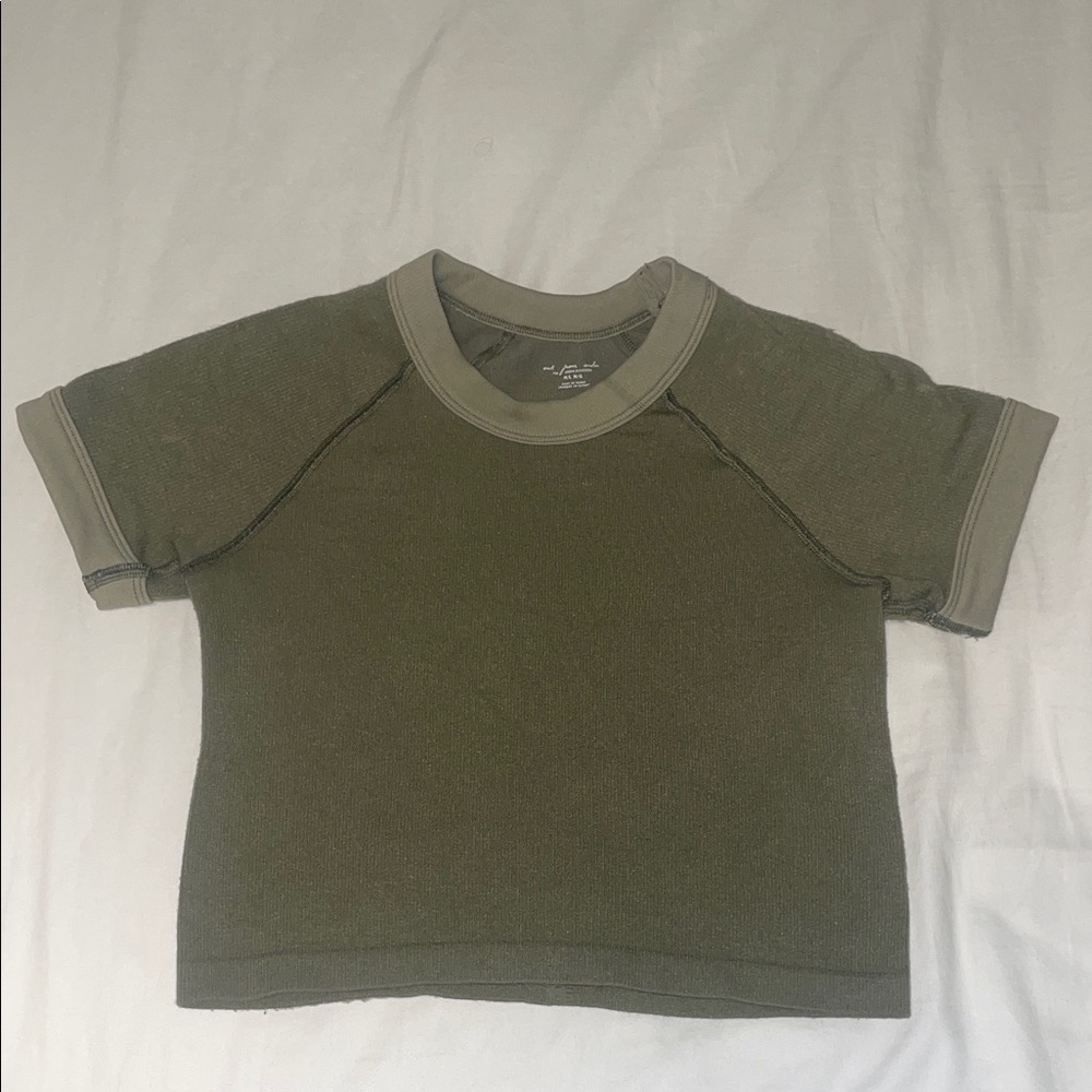 Urban Outfitters Tight Olive Crop Top